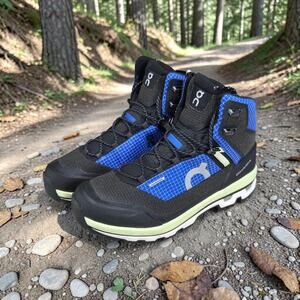 NIB On Cloud Alpine Waterproof Hiking Boots Men's US 8.5 Cobalt Limelight Trail